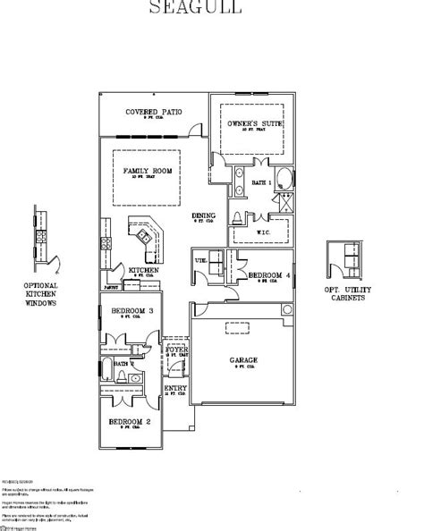 Floor Plans | Seagull | Corpus Christi New Home Builder