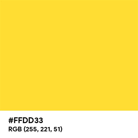 #FFDD33 color name is Banana Yellow