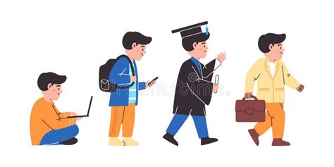 Human Evolution Stages Cartoon Vector Concept Stock Illustration ...