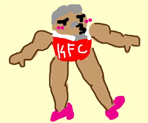 Colonial Sanders turns into Hulk-Chicken - Drawception