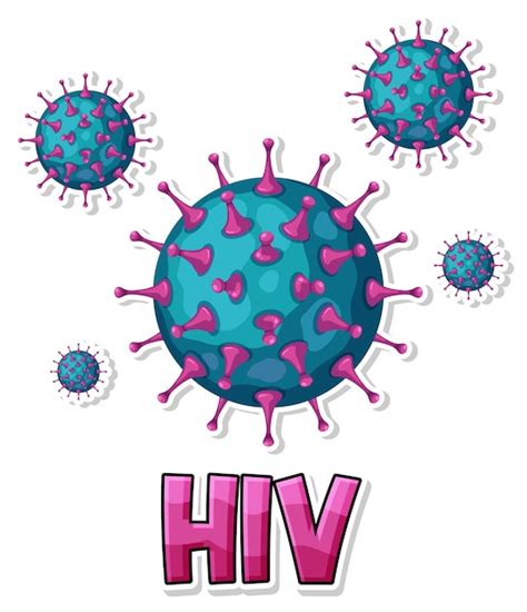 Free Vector | HIV virus on white background