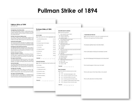 Pullman Strike of 1894 | Teaching Resources