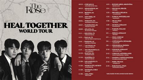 The Rose - World Tour 'HEAL TOGETHER' Announcement : r/kpop