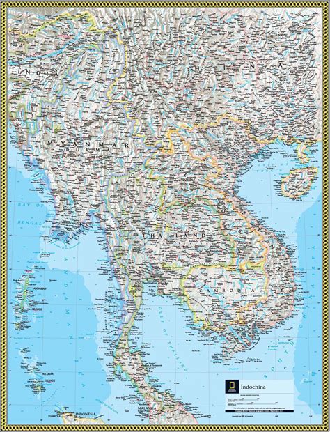 Indochina Wall Map by National Geographic - MapSales