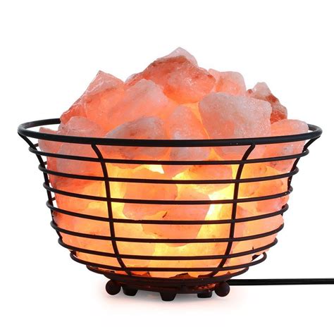 SMAGREHO Natural Himalayan Salt Lamp Basket and Salt Crystals, Have UL ...