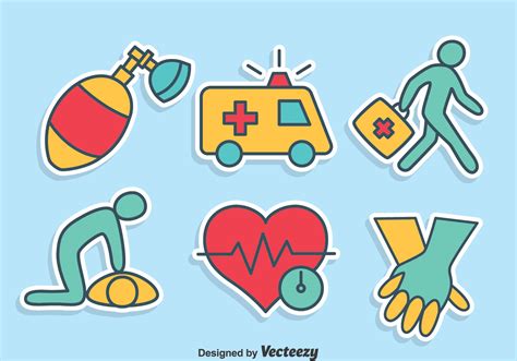 Hand Drawn First Aid Icons Vector Set 128189 Vector Art at Vecteezy