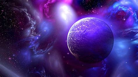 HD wallpaper: universe, planet, purple, outer space, astronomical object | Wallpaper Flare