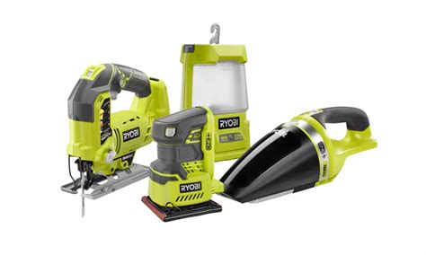 RYOBI 18V ONE+ Cordless Combo Kit (4-Tool) with Assorted ONE+ Tools (Tools Only) | The Home ...