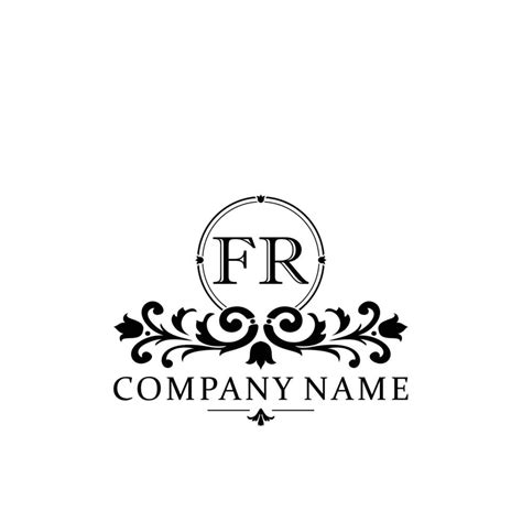 letter FR floral logo design. logo for women beauty salon massage ...