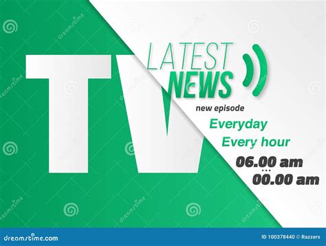 TV News Opening Scene. Vector Broadcast News Banner Template Stock ...