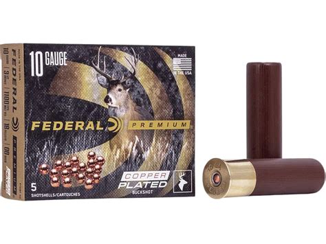 Federal Premium Vital-Shok 10 Ga Ammo 3-1/2 #00 Buckshot 18 Pellets