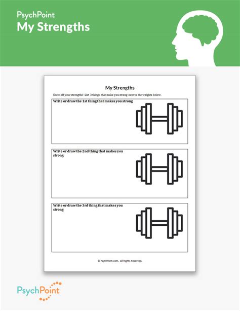 My Strengths Worksheet | PsychPoint