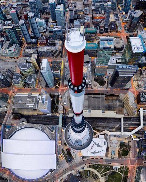 Birds eye view of CN Tower, Toronto : r/AlternateAngles