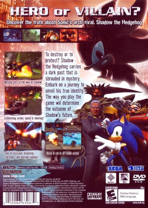 Shadow the Hedgehog Sony Playstation 2 Game