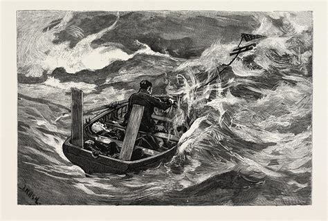 A Storm The Sea Anchor In Use Drawing by English School - Pixels