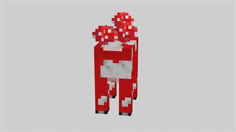 3D model Minecraft Mushroom Cow VR / AR / low-poly | CGTrader