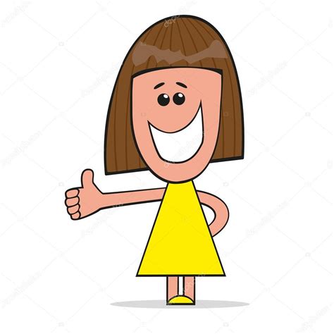 Girl gesturing Thumbs Up — Stock Vector © Reginast777 #62430143