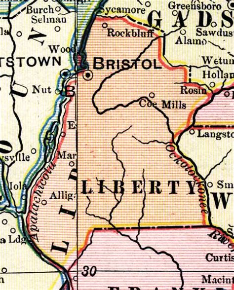 Map of Liberty County, Florida, 1902