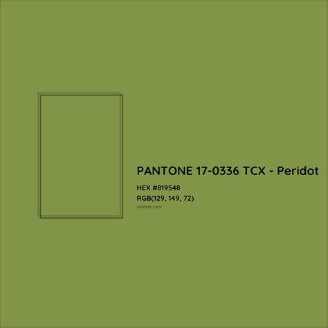 About PANTONE 17-0336 TCX - Peridot Color - Color codes, similar colors and paints - colorxs.com