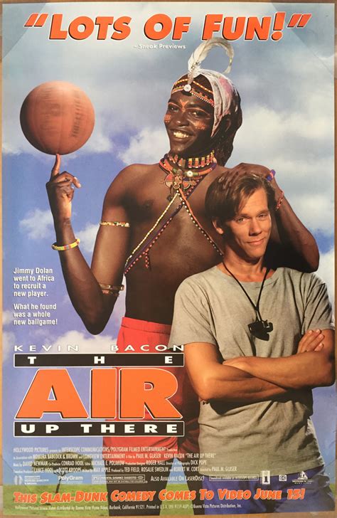 THE AIR UP THERE VIDEO MOVIE POSTER 1 Sided ORIGINAL 26x40 KEVIN BACON ...