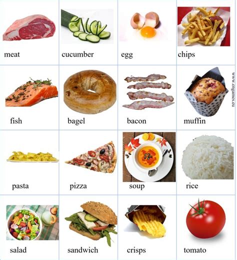 Food - learn the vocabulary - Games to learn English