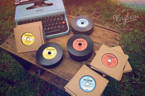 Vintage Vinyl Record Cds. Unique Wedding Invites & Favors. Combo Pack ...