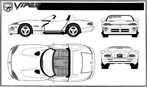 Viper Blueprints - Page 1 - Vipers | Blueprints, Sports car, Car drawings