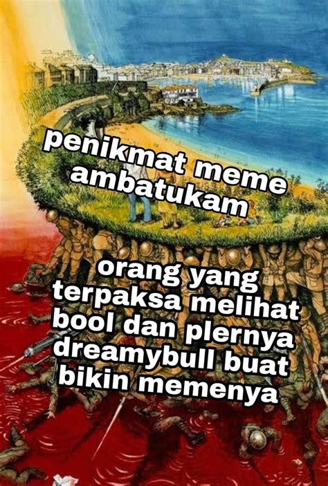 an image of a painting with words on it that read, penikmat meme ...