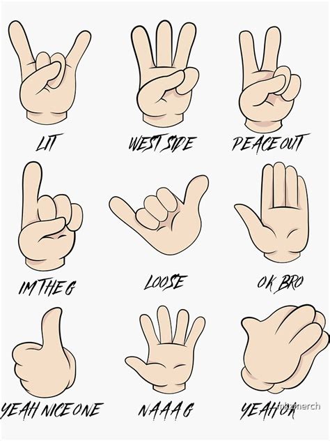 "Hand Signals for 2023 | Alternate Funny Hand Signal Meanings" Sticker for Sale by mkzmerch ...