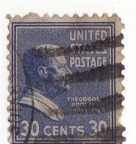 Sell Old Stamps: US Postage Theodore Roosevelt 30 Cent