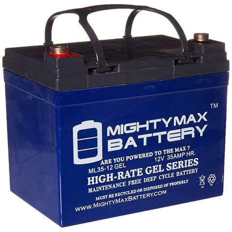 ML35-12 Gel - 12 Volt 35AH Rechargeable Gel Type Battery - Mighty Max Battery Brand Product ...