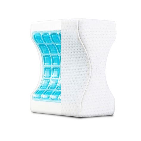 Orthopedic Cooling Gel Knee Pillow for Sleeping, Pain Relief from Sciatica, Surgery, Ankle & Hip ...