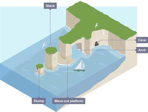 Sea Stack Formation Diagram