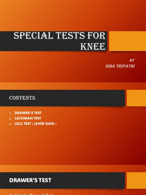 Special Tests of Knee-2 | PDF