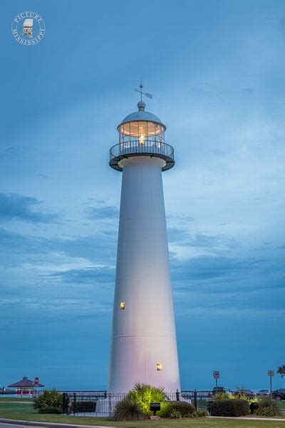 Biloxi Lighthouse after Sunset – Picture Mississippi