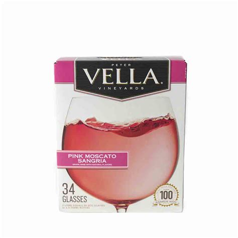 Peter Vella Pink Moscato Sangria Box Wine 5L - Elma Wine & Liquor