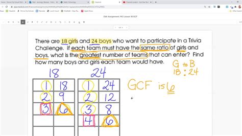 GCF Problem Solving Example - YouTube