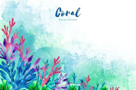 Fundo coral aquarela | Free Vector #Freepik #freevector #fundo # ...