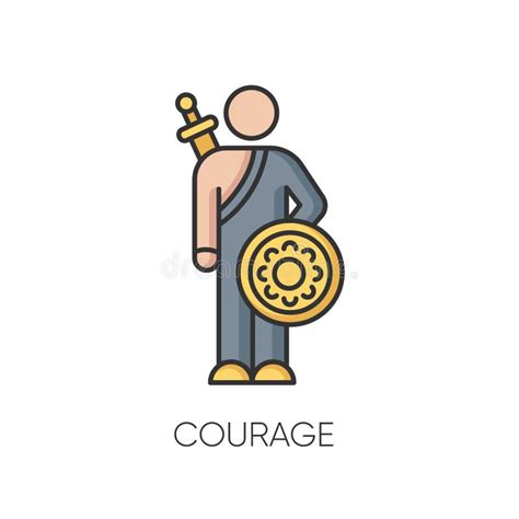 Courage Icon Outline Style. Thin Line Creative Courage Icon For Logo ...