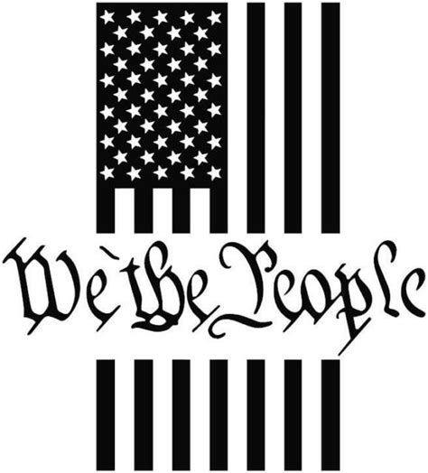 We the People American Flag Decal, American Flag Decal, Vertical Flag ...