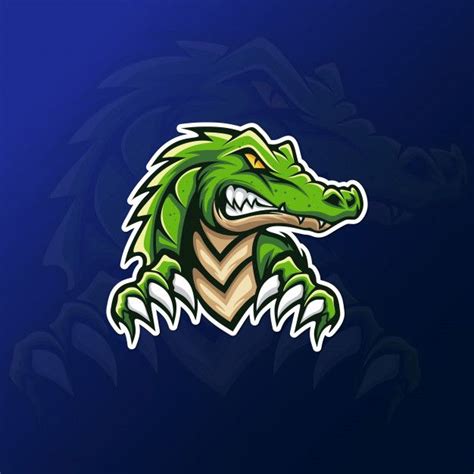 Green alligator crocodile mascot for esp... | Premium Vector #Freepik #vector #logo #character # ...