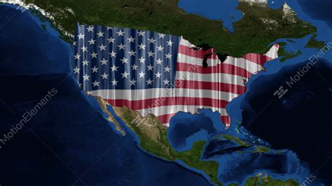 United States Of America - USA Map - From Space Stock video footage ...