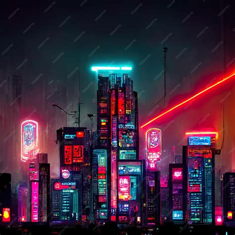 Premium Photo | Cyberpunk Neon Lights City Futuristic Concept