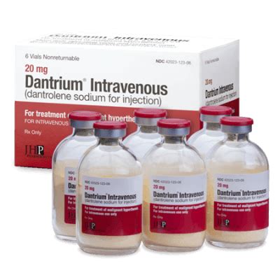 Dantrium 20mg IV, 6 Vials/Box