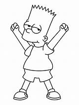 Bart Simpson coloring Pages sketch template