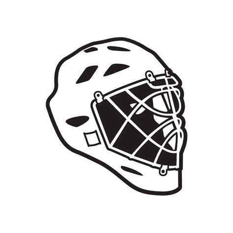 Hockey Goalie Helmet Mask INSTANT DOWNLOAD 1 Vector .eps Svg | Etsy