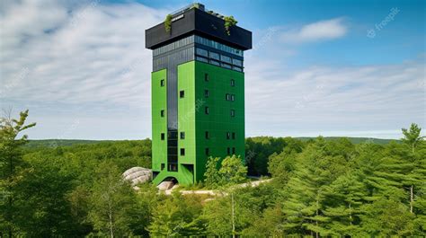 Premium AI Image | The green tower at the green tower