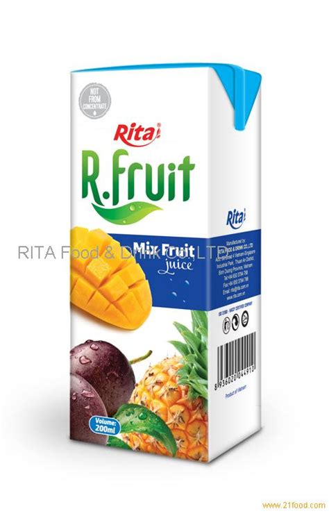 Mix fruit juice 200ml tetra pak from Vietnam Selling Leads -21food.com