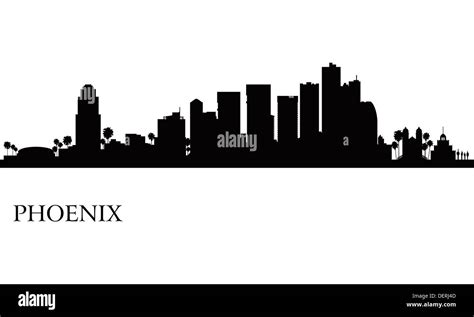 Phoenix city skyline silhouette background Stock Photo - Alamy