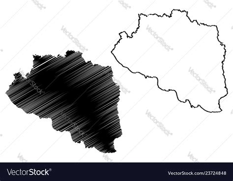 Rajshahi division map Royalty Free Vector Image